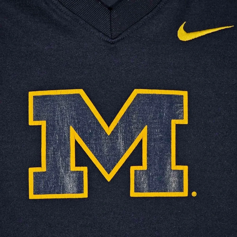Michigan Wolverines Vintage 90s Nike Warm Up Basketball Jersey Shirt - Fab 5